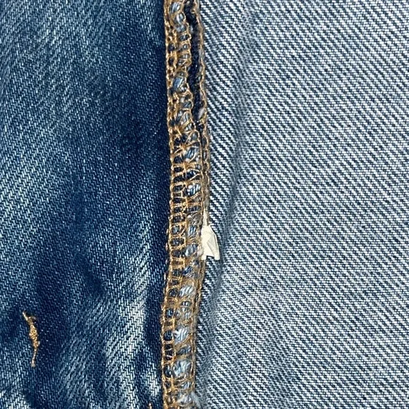 ZARA✨Cargo Jeans U.S. Women’s 6 Baggy Low Waisted Pockets Med Blue - Picture 14 of 16